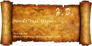 Herényi Dina névjegykártya
